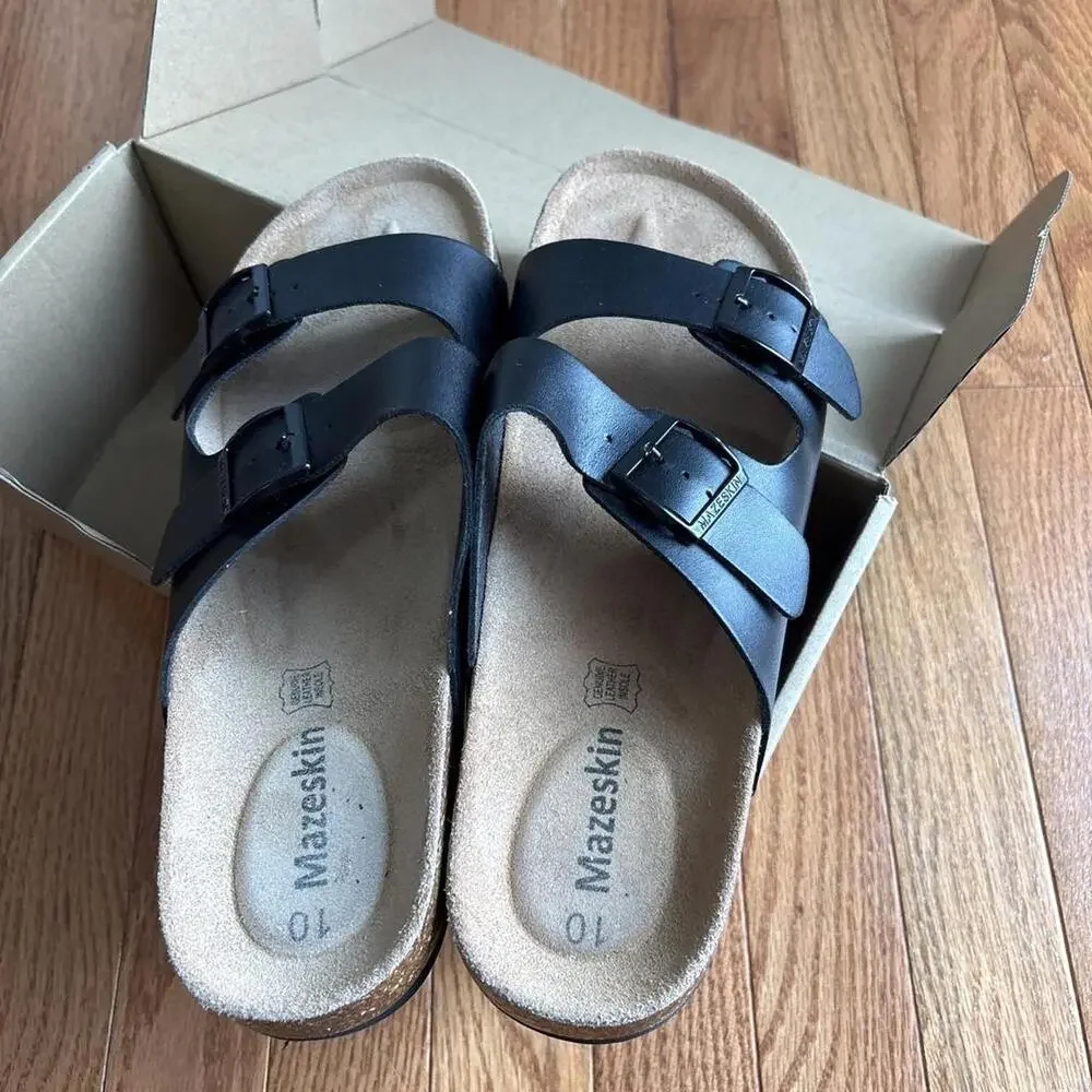 Women's black navy Sandals
